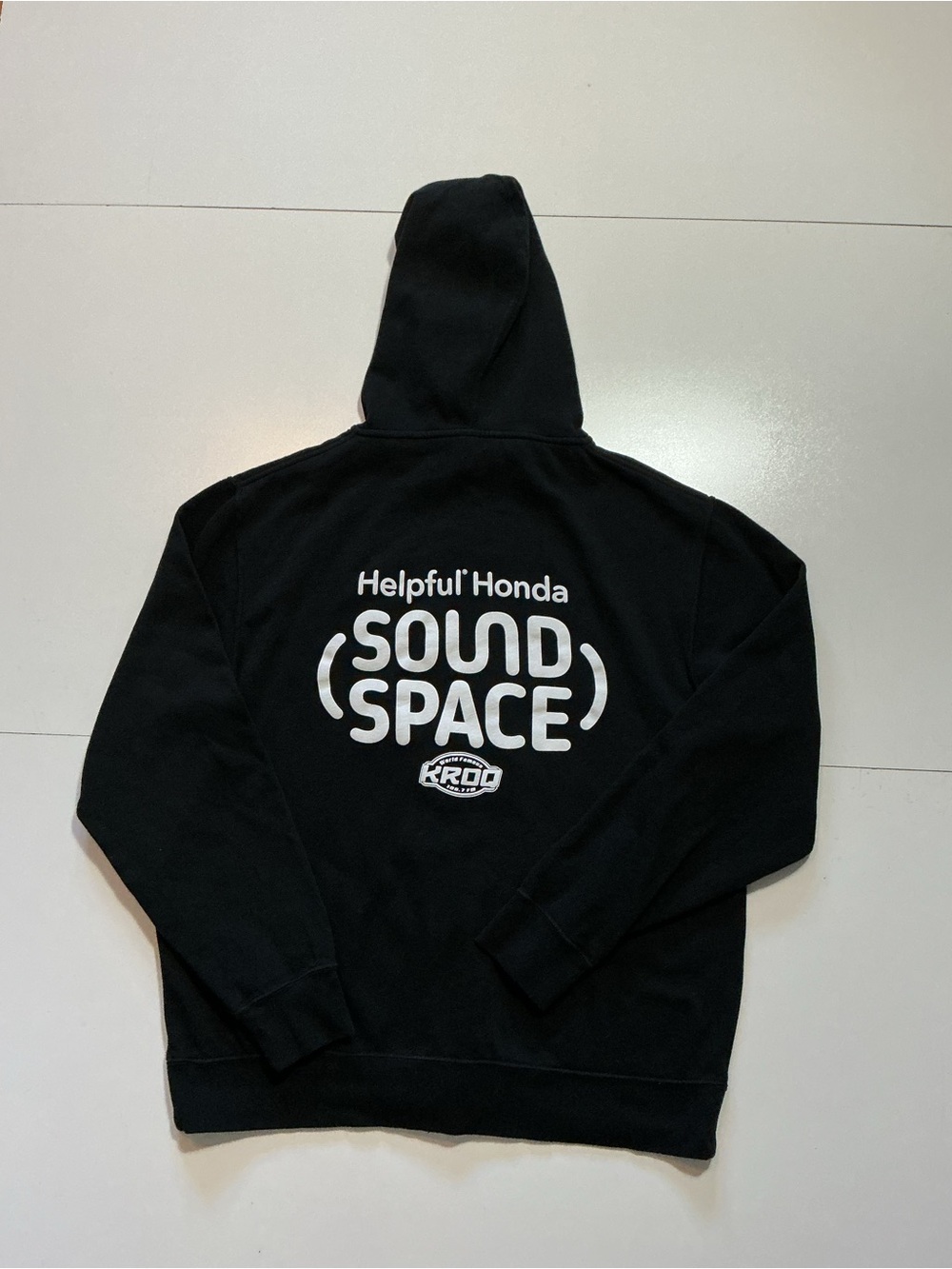 KROQ World Famous 106.7 FM Sound Space Helpful Honda Zip Black Fleece Hoodie